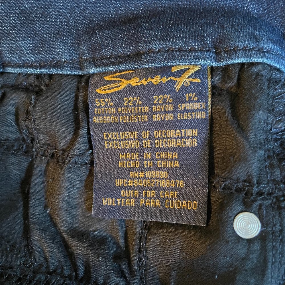 Size 14 Seven7 Tummyless dark wash skinny jeans - Picture 7 of 16